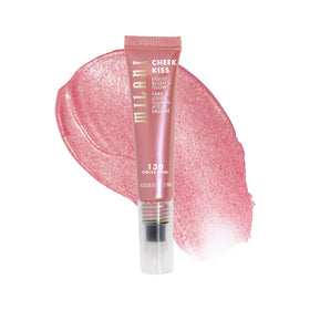 Milani Cheek Kiss front packaging showing product shade Dolce Pink and benefits
