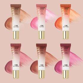 Milani tint on lips showing Pink Flirt multi-use color coordination benefit