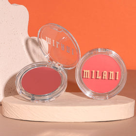 Milani Cheek Kiss on model lips showing a wearable lip tint effect