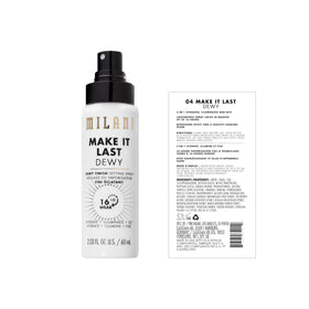 Milani close up of nozzle and texture illustrating fine mist delivery