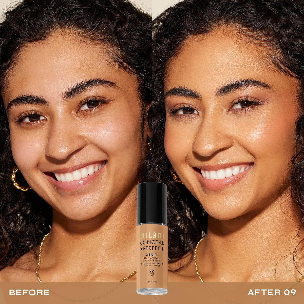 Milani close-up texture swirl of foundation highlighting creamy coverage