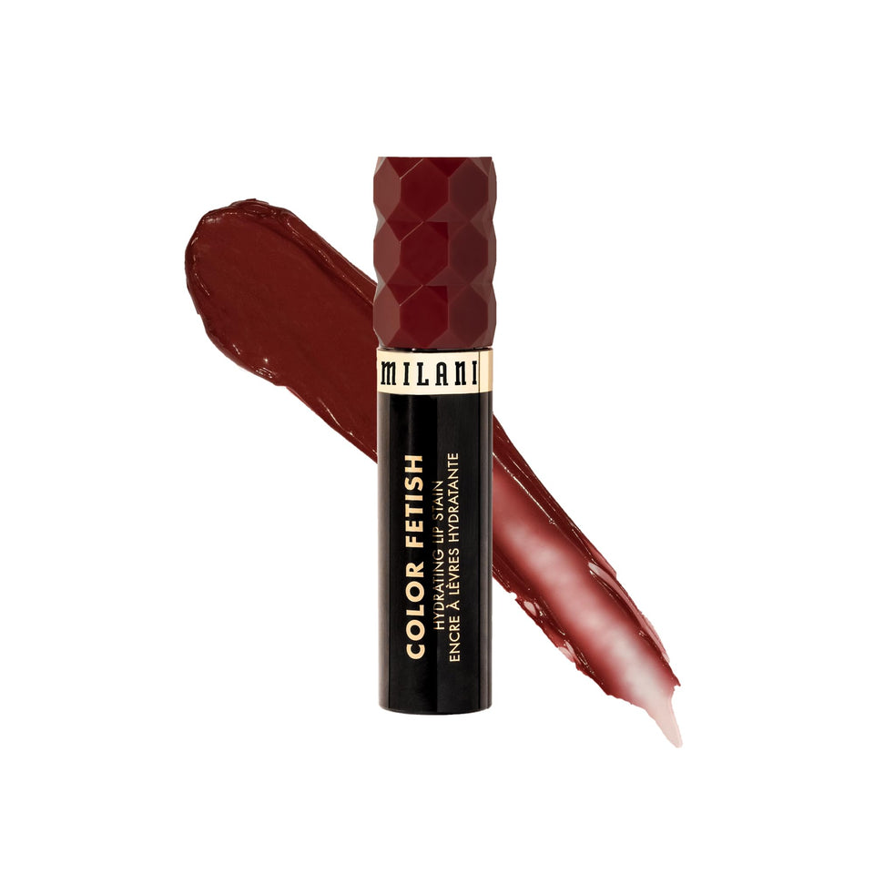 Milani front packaging shows Mahogany Mami color and branding, rich mahogany payoff