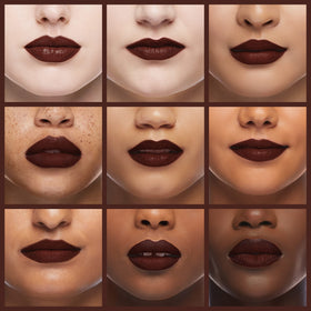 Milani lipstick applied on lips close-up highlighting smooth velvet benefit