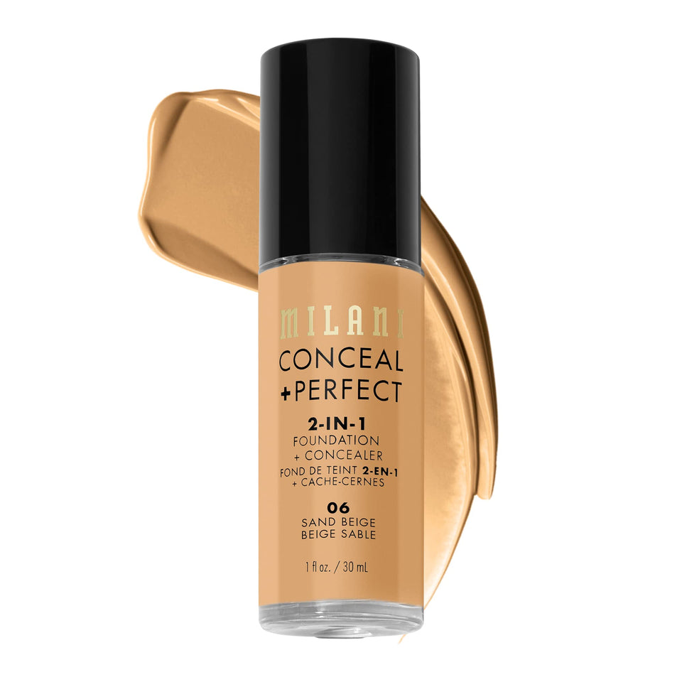 Milani front bottle showing product label and pump for easy application and storage