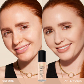 Milani pump action dispensing product for easy two-in-one coverage