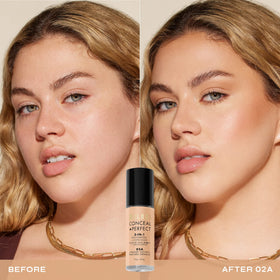 Milani pump detail highlighting easy one-pump dispensing benefit