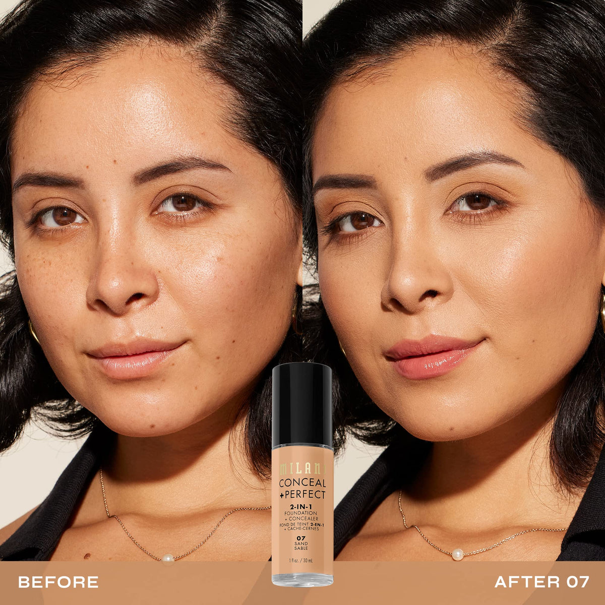 Milani liquid texture close-up demonstrating creamy, blendable coverage