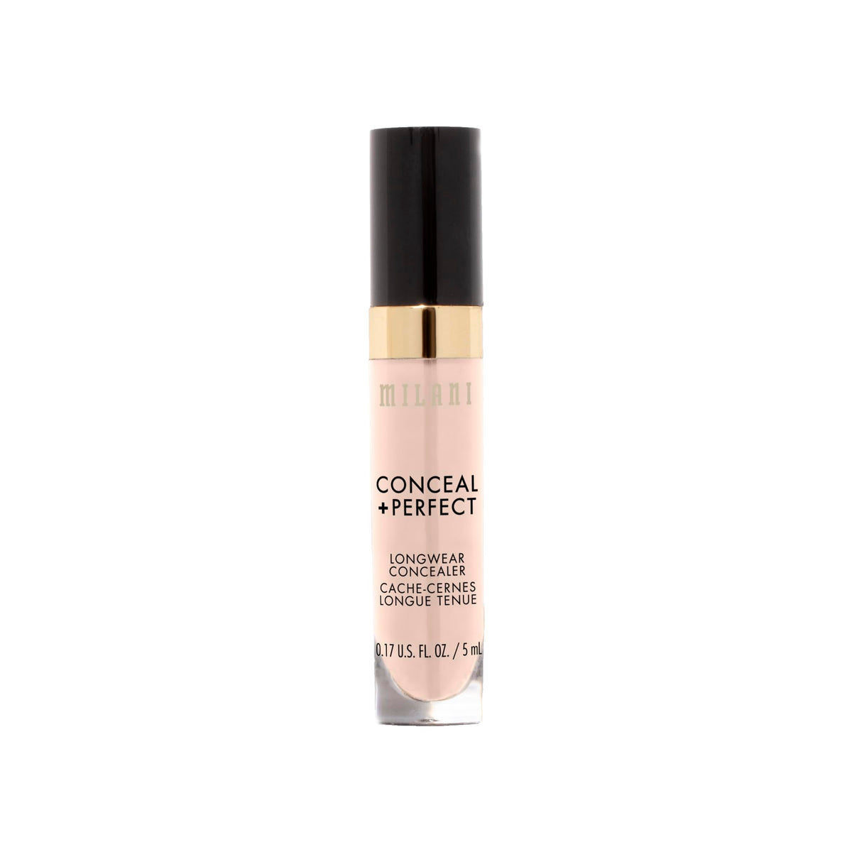 Milani concealer in hand to show product size and travel-friendly benefit