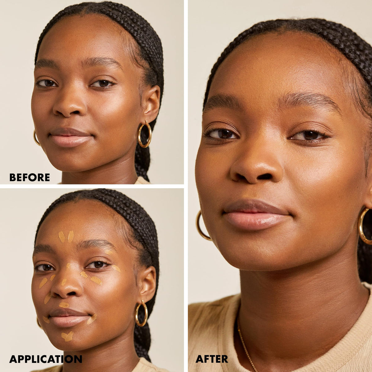 Milani coverage spot conceal before and after showing effectiveness