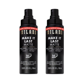 Milani front bottle showing matte packaging and product benefits