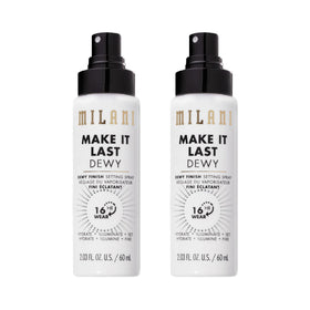 Milani front packaging showing setting spray and primer for longwear