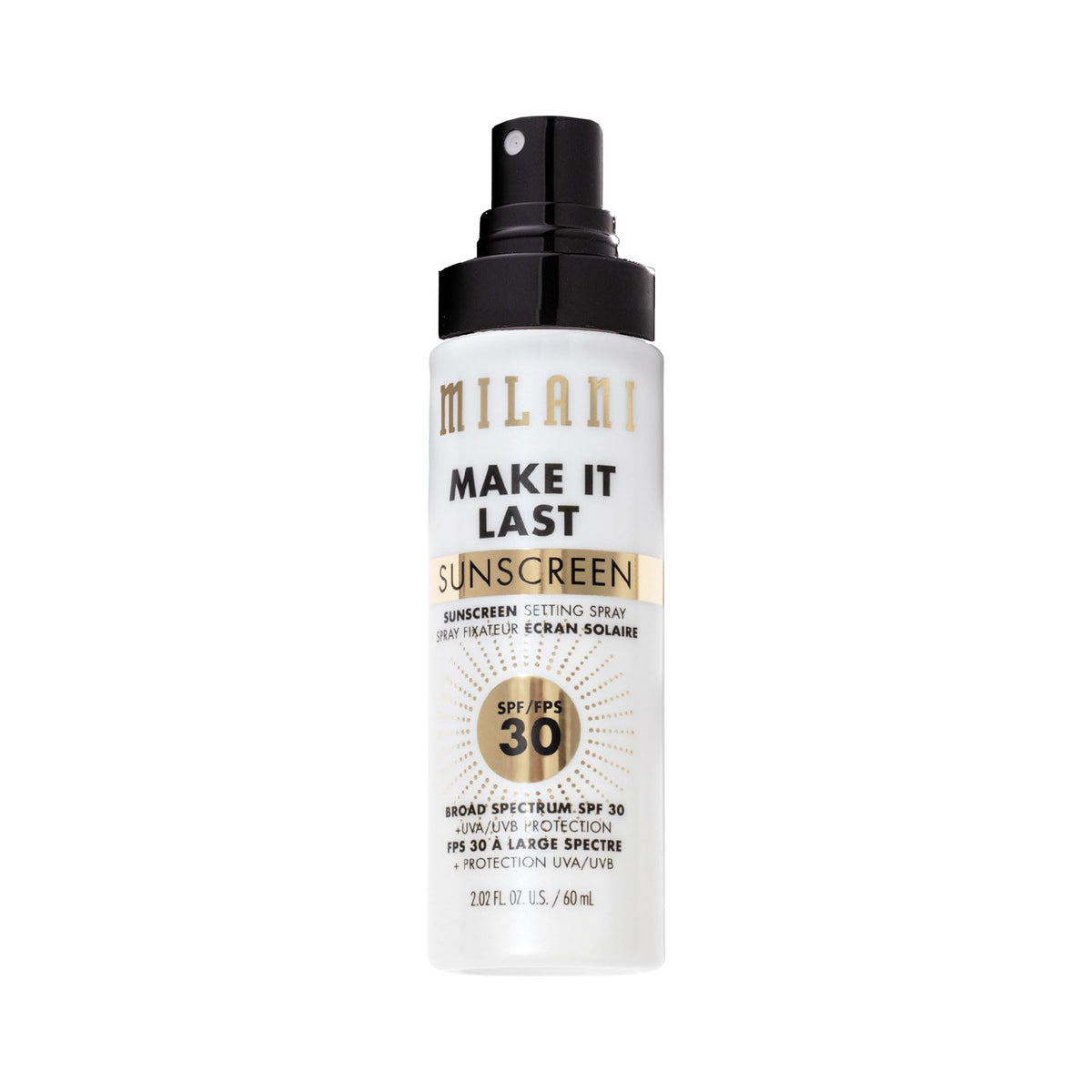 Milani front packaging showing SPF 30 and multi-use benefit