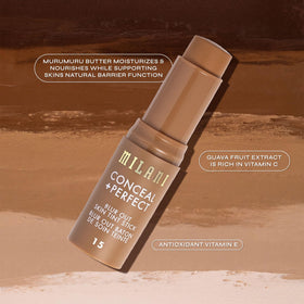 Milani ingredient label closeup showing murumuru butter and antioxidant support benefit