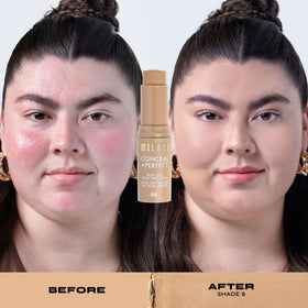 Milani ingredient label closeup highlighting Vitamins C and E benefits