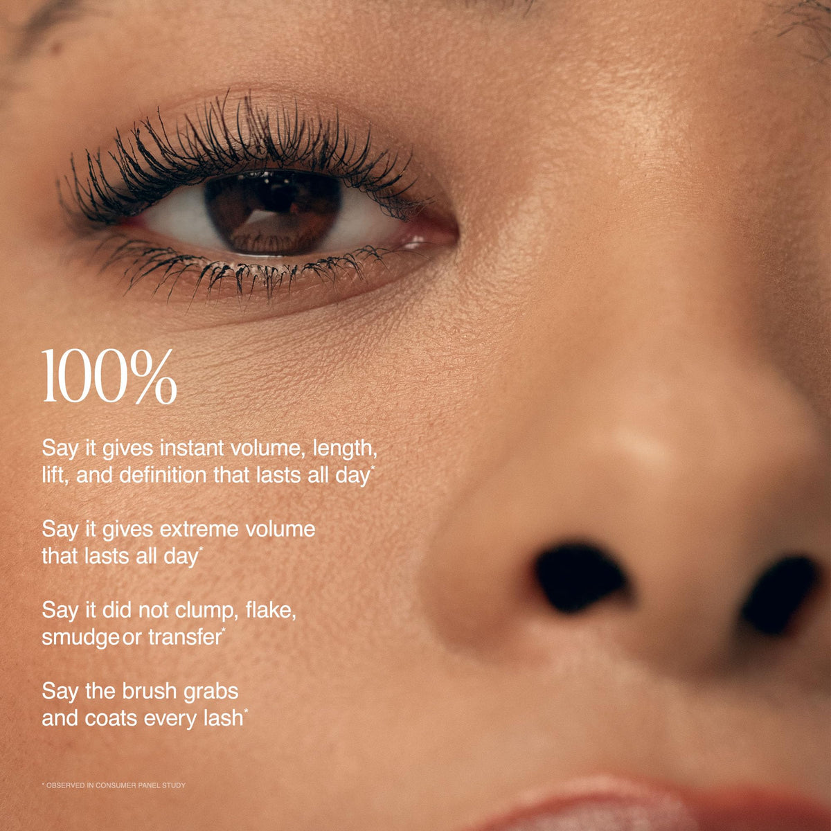 Milani lash texture detail showing tubing finish for dramatic volume and defined length