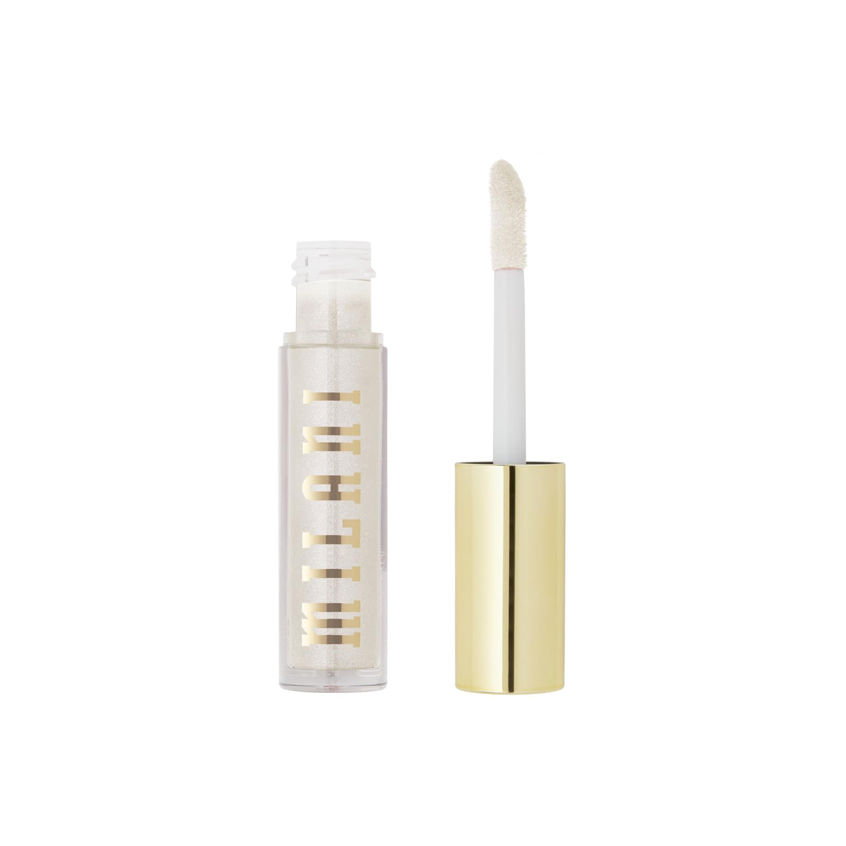 Milani gloss in daytime outfit for subtle shine and everyday-wear benefit