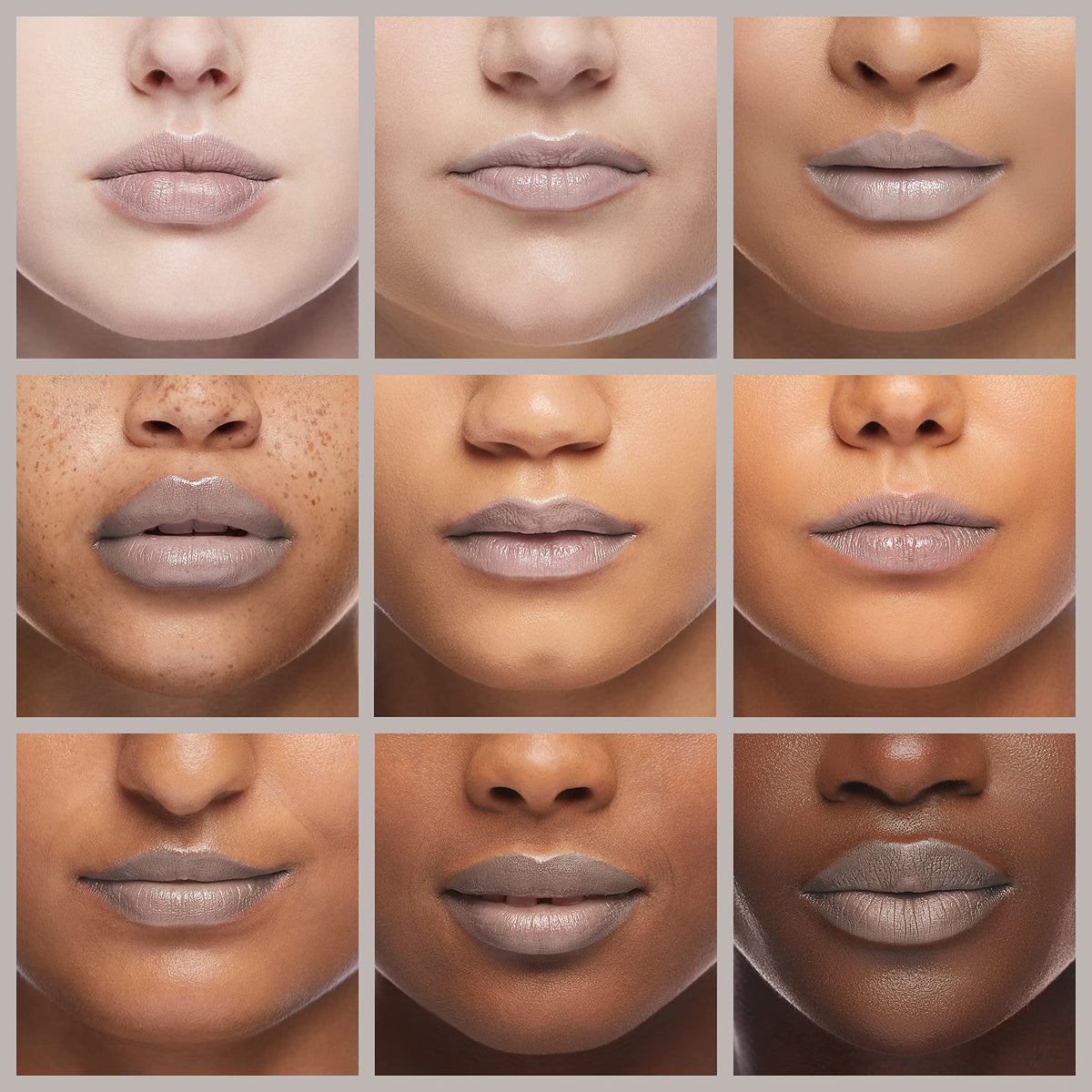 Milani gloss worn on lips close-up for natural fuller-looking lip benefit