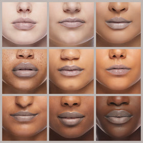 Milani gloss worn on lips close-up for natural fuller-looking lip benefit