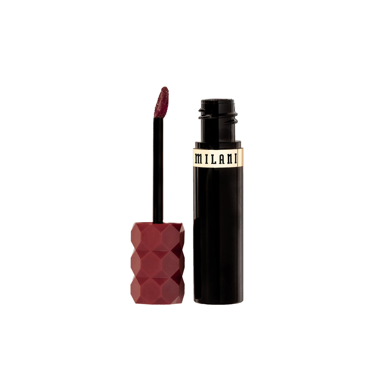 Milani lip swatch on medium skin showing balanced mauve depth and flattering wear