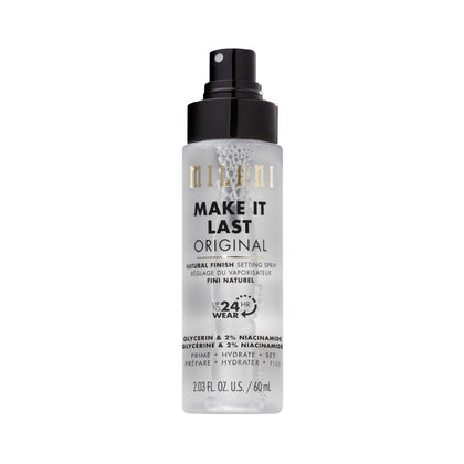 Milani Make It Last front packaging showing bottle and label benefits