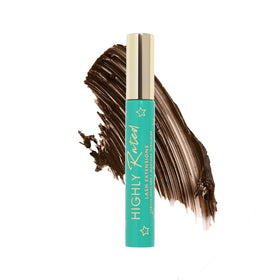 Milani tubing mascara front view showing product and brown shade benefit