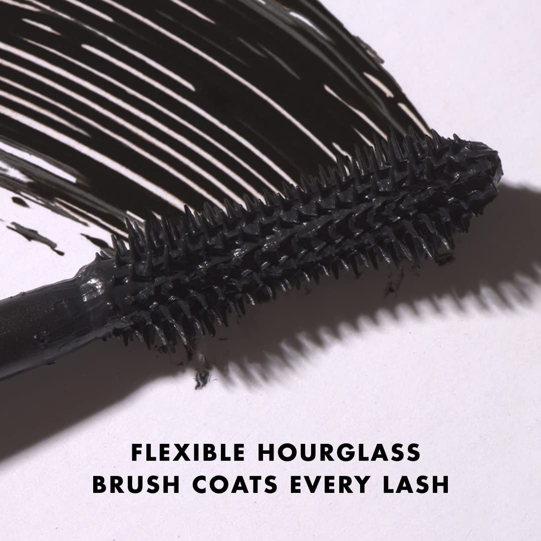 Milani mascara before and after lashes demonstrating visible lift and length benefit
