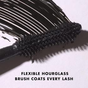 Milani mascara before and after lashes demonstrating visible lift and length benefit