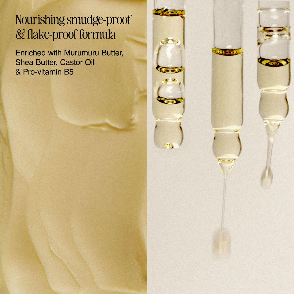 Milani formula texture macro highlighting tubing effect and smooth coat benefit
