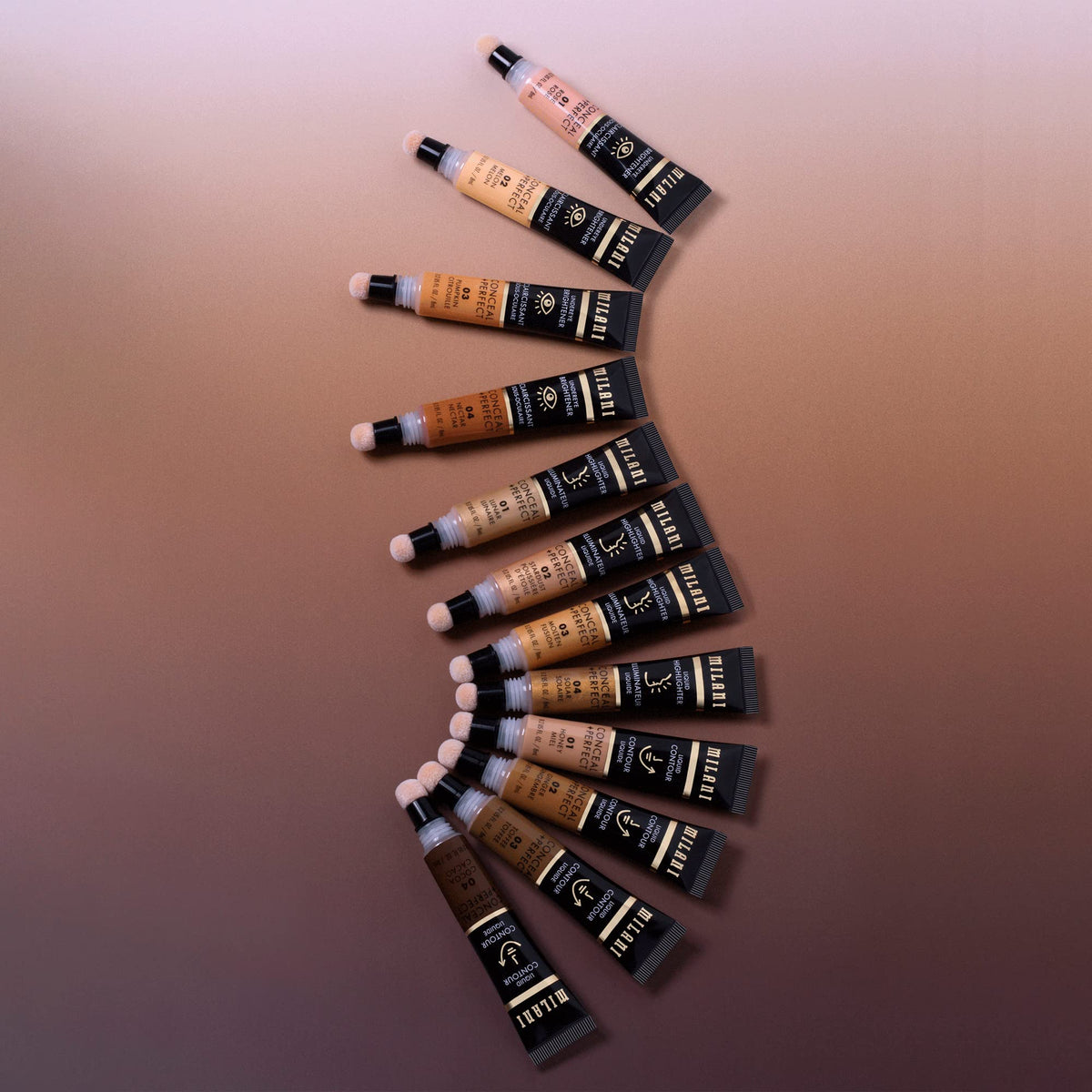 Milani brightener paired with Liquid Contour to sculpt and define