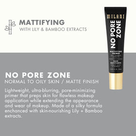 Milani No Pore Zone pump dispensed in hand demonstrating easy control