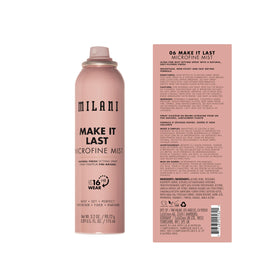 Milani nozzle close-up demonstrating ultra-fine mist performance