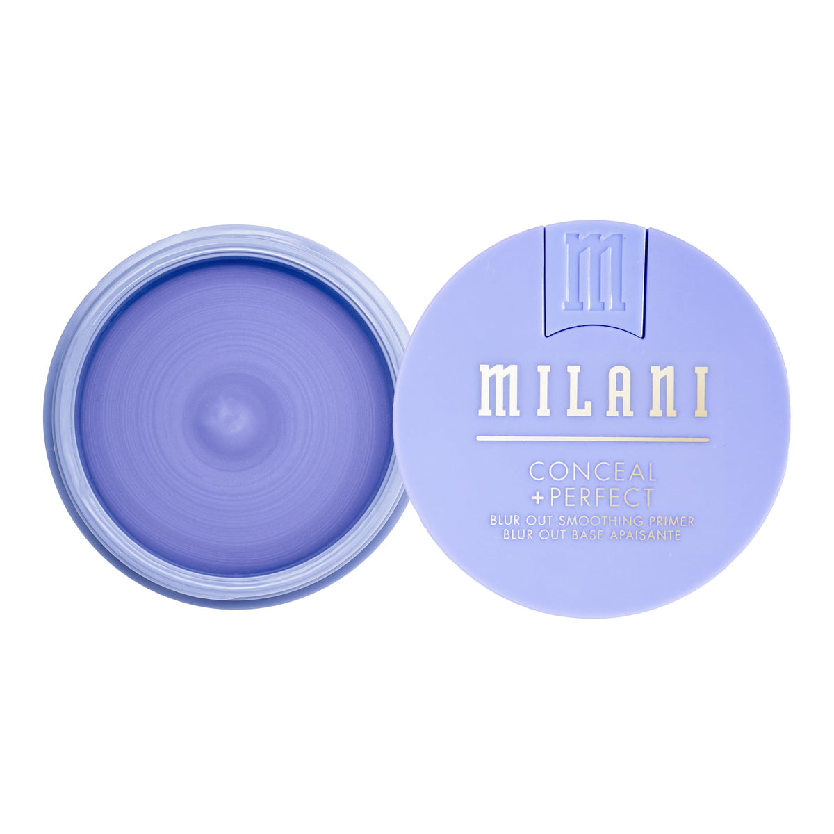 Milani primer before and after swatch showing blurred pores and smoother finish