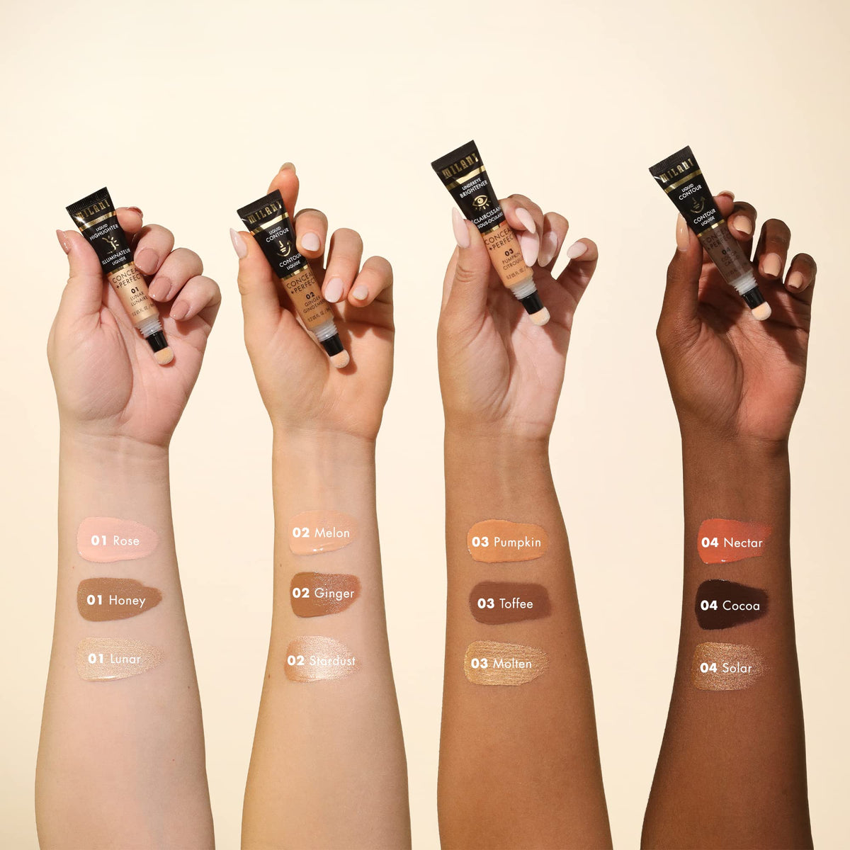 Milani product held to show size and easy travel-friendly design