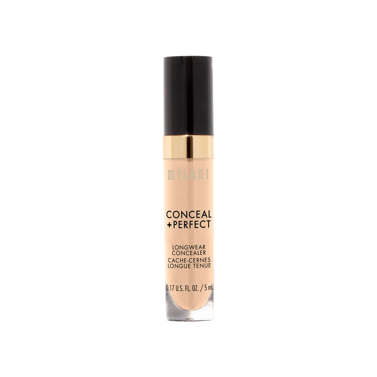Milani product label and ingredients view highlighting vegan claim