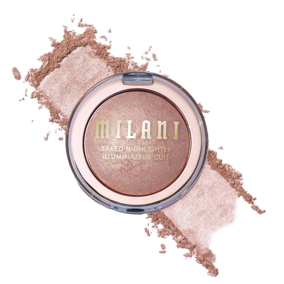 Milani Rosa Italiana front pan showing rosy champagne glow and silky finish