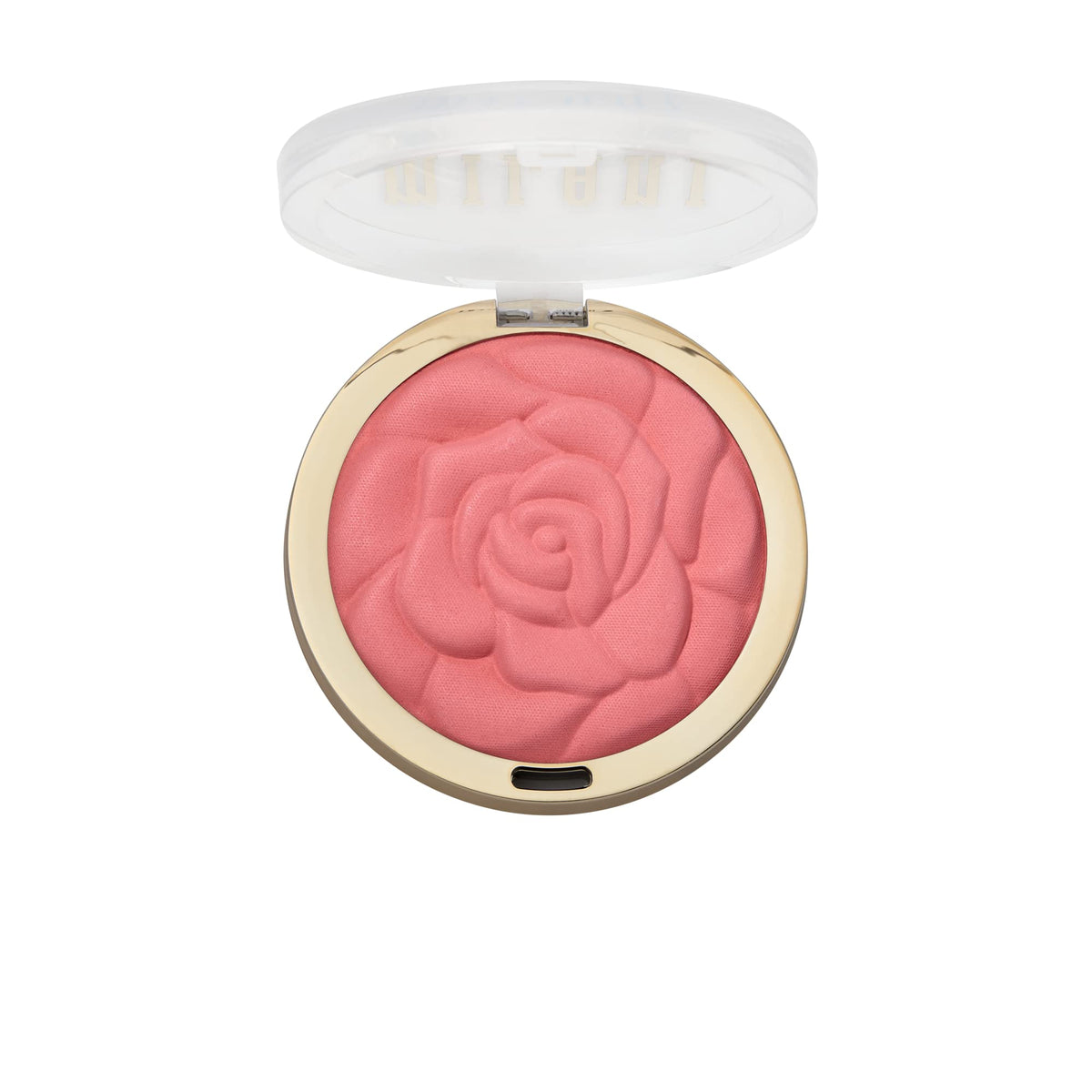 Milani blush beside lipstick showing compact size and travel convenience benefit