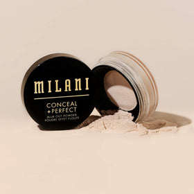Milani compact in hand showing size scale and travel-friendly benefit