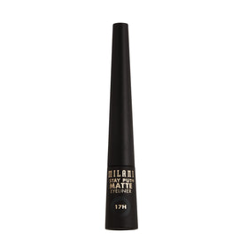 Milani liner beside a hand for scale showing compact, travel-friendly size