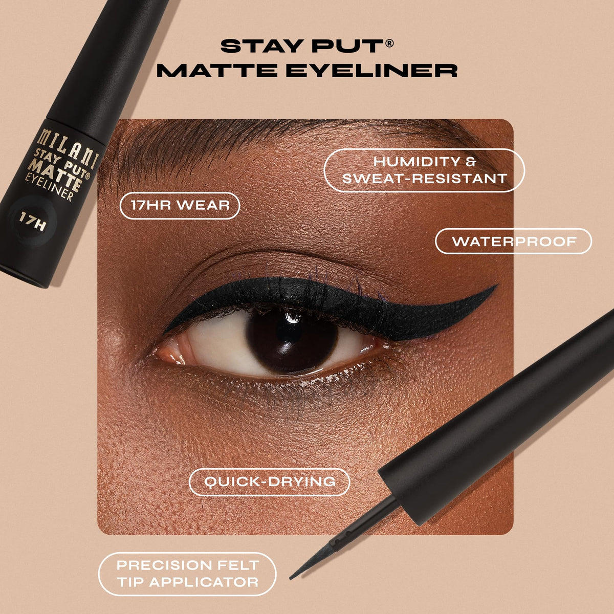Milani close-up of precision tip demonstrating fine control and crisp application