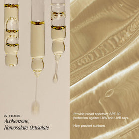 Milani mist dispersing on skin demonstrating lightweight, nonsticky feel
