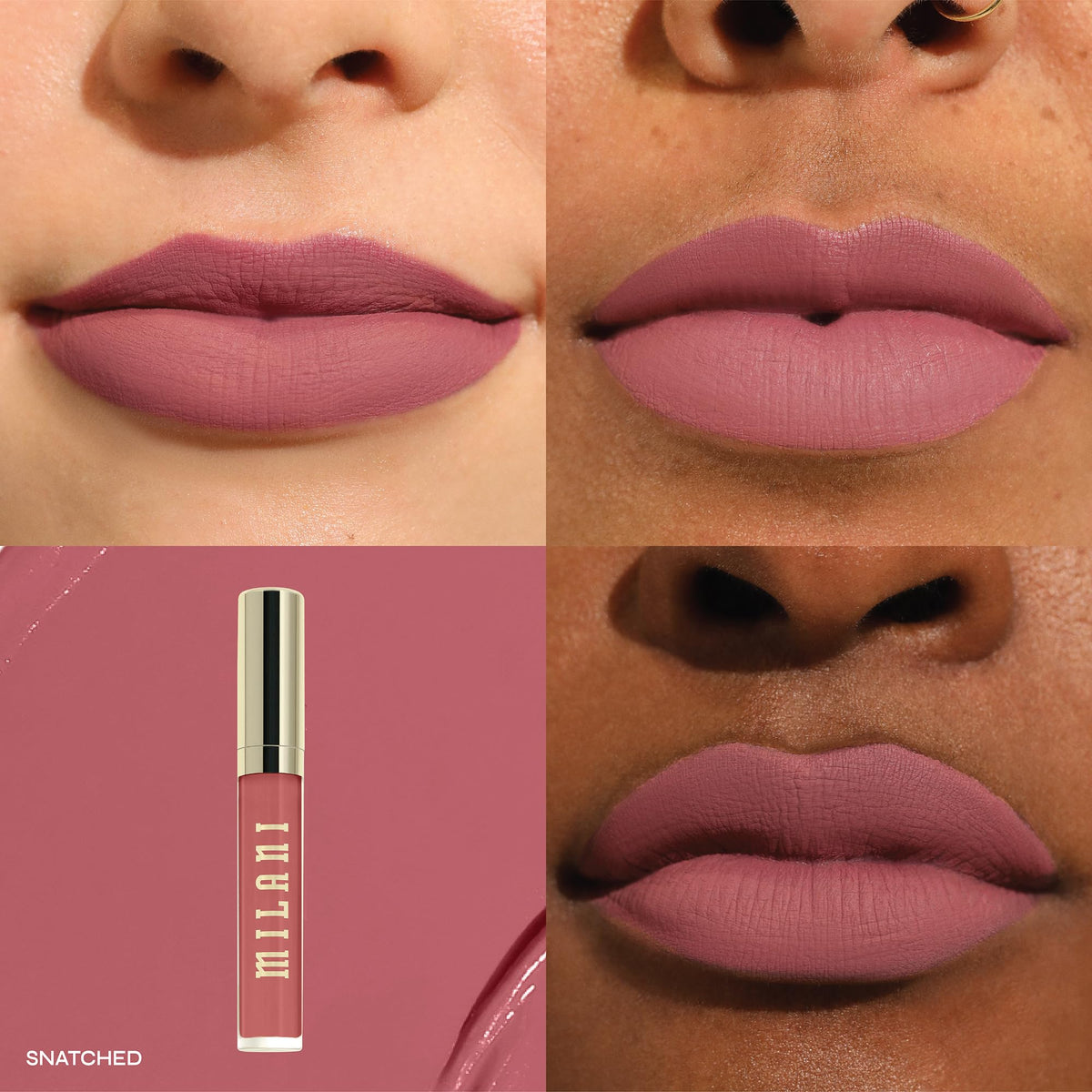 Milani liquid texture swatch highlighting smooth, buildable pigment