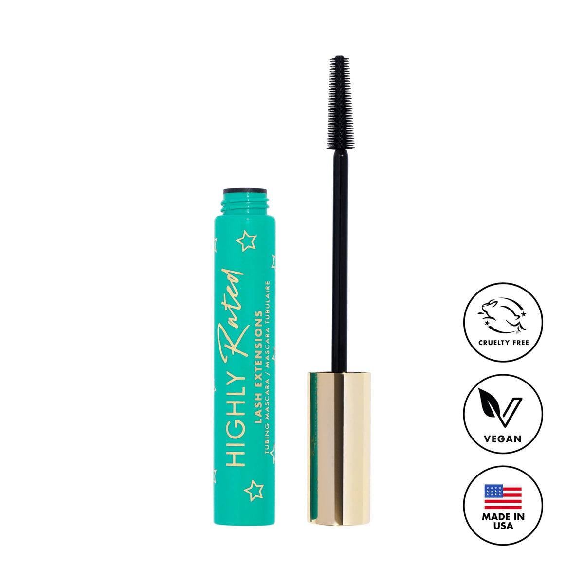 Milani tubing mascara before and after lashes showing dramatic length benefit