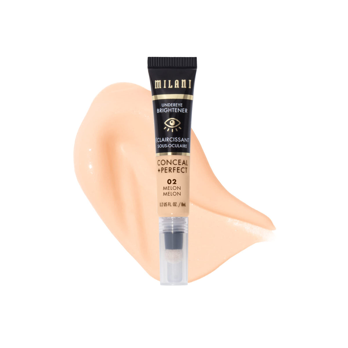 Milani tube front view showing Melon shade and brightening benefit