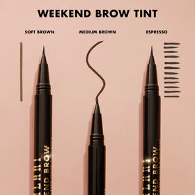 Milani swatch of 140 Espresso on skin showing rich brown pigment and long-lasting benefit