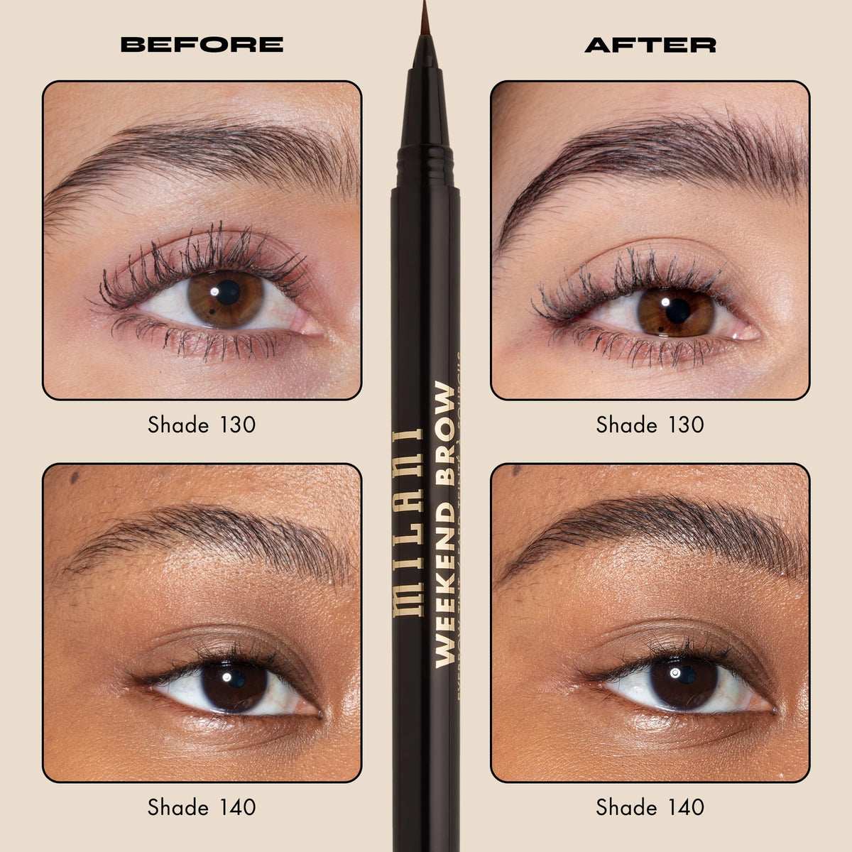 Milani tube detail with cap visible highlighting applicator and precise application benefit