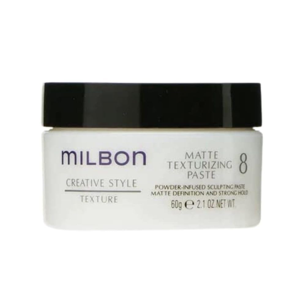 Milbon matte texturizing paste front packaging showing product label and size benefit