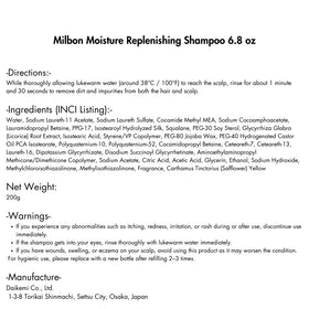 Milbon shampoo creamy lather on hand illustrating hydration and gentle cleansing benefit