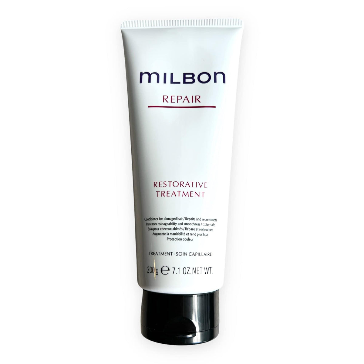 Milbon creamy treatment texture close-up highlighting rich formula for deep nourishment