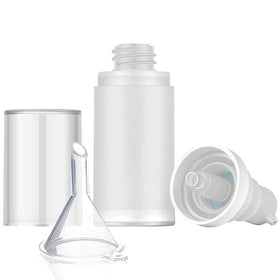 MILD EAST close-up of matte white bottle texture highlighting fingerprint resistance