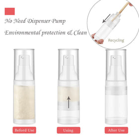 MILD EAST pump dispensing serum demonstrating controlled, airless dosage